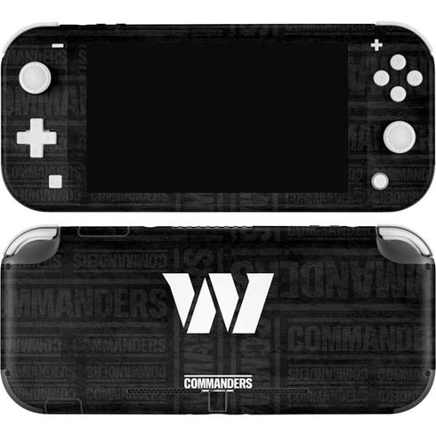 NFL Washington Commanders Black and White Nintendo Switch Lite Skin